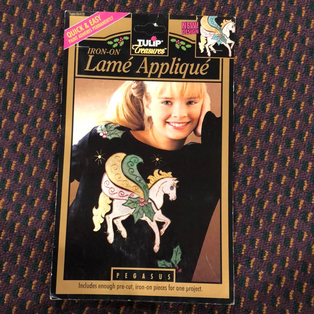 NWT  2sets iron on Christmas Pegasus lame appliqués